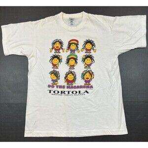 Vintage 90s Tortola British Virgin Islands‎ Macarena Single Stitch Made in USA